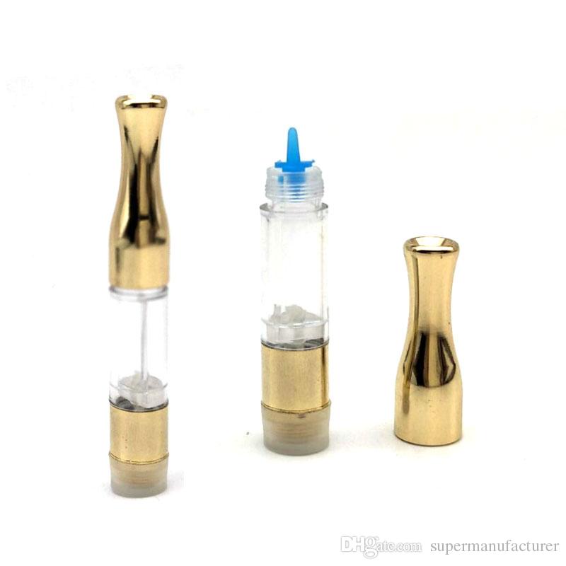 No leaking G2 Cartridge 0.5ml Clear Tube vaprozier ce3 thick oil tank cartridge with silver and gold metal tip