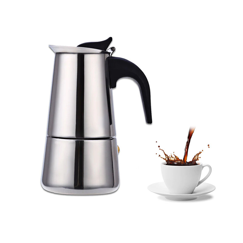 Edelstahl Mokka Espresso Percolator Kaffeekanne Edelstahl Kaffeetasse