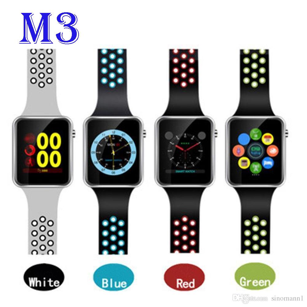M3 Smart Watch Clock With Facebook Whatsapp Twitter Sync Notifier support SIM TF Card For Android Phone iPhone VS gt08 A1 DZ09