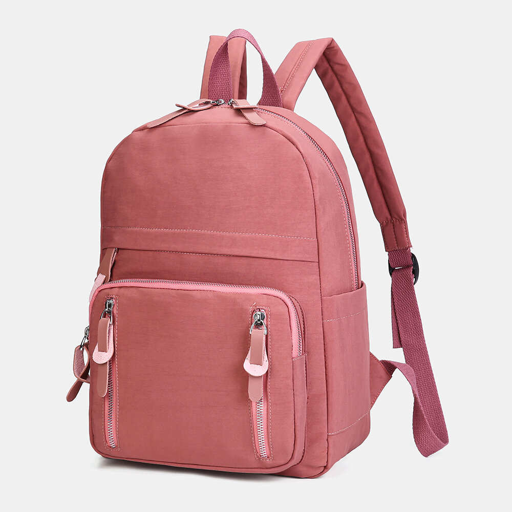 Women Casual Nylon Basic Casual Backpack School Bag