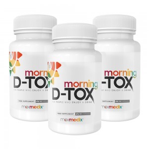 Morning D-Tox - Natural After Drink Supplement With Vitamins & Minerals - 48 Capsules - 3 Packs