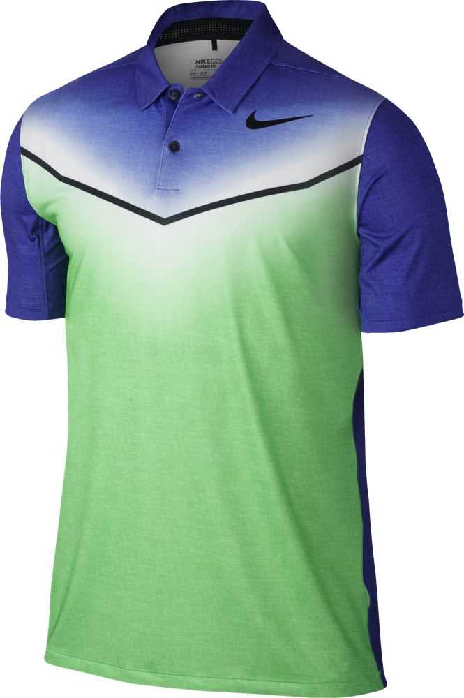 Nike Men's Mobility Fade Golf Polo grün/blau