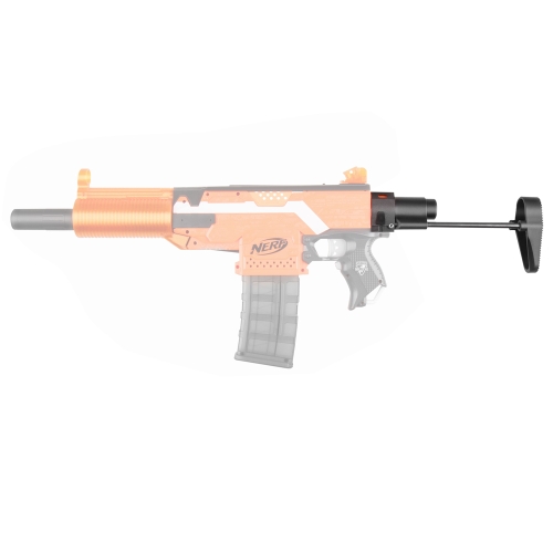 Worker Lightweight Shoulder Stock Injection Mold For Nerf Toy Gun N-strike Elite - Black