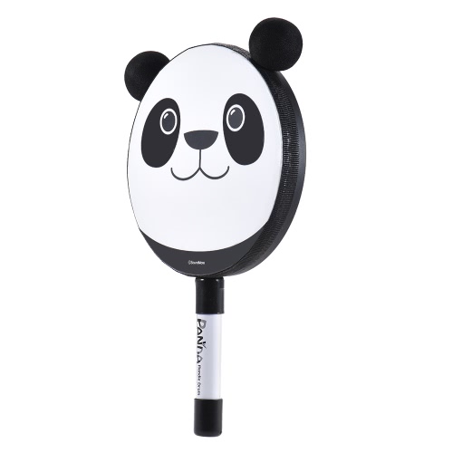 6in Panda Tambourine Percussion Musical Instrument Toy Gift with Mallet for Baby Kids Children