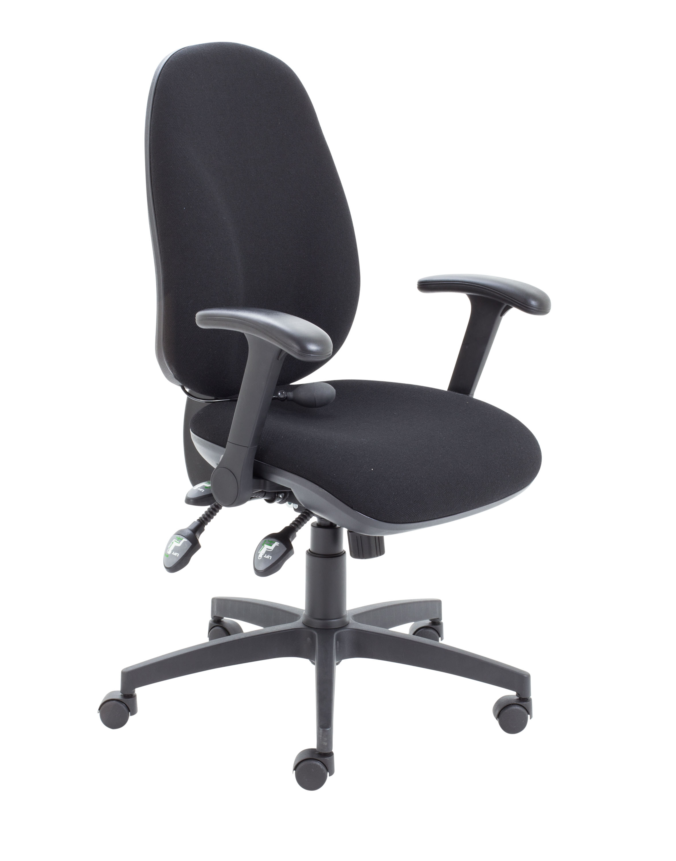 Maxi Ergo Chair With Folding Arms - Black