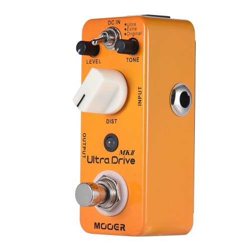 MOOER Ultra Drive MKII Pédale d'effet de guitare à distorsion 3 modes True Bypass Full Metal Shell