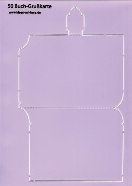 Design-Schablone Nr. 50 "Buch-Grußkarte", DIN A4
