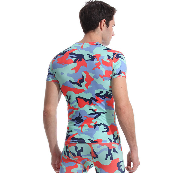 f men | 2017 summer new comfortable men's suit t-shirt short-sleeved leopard series