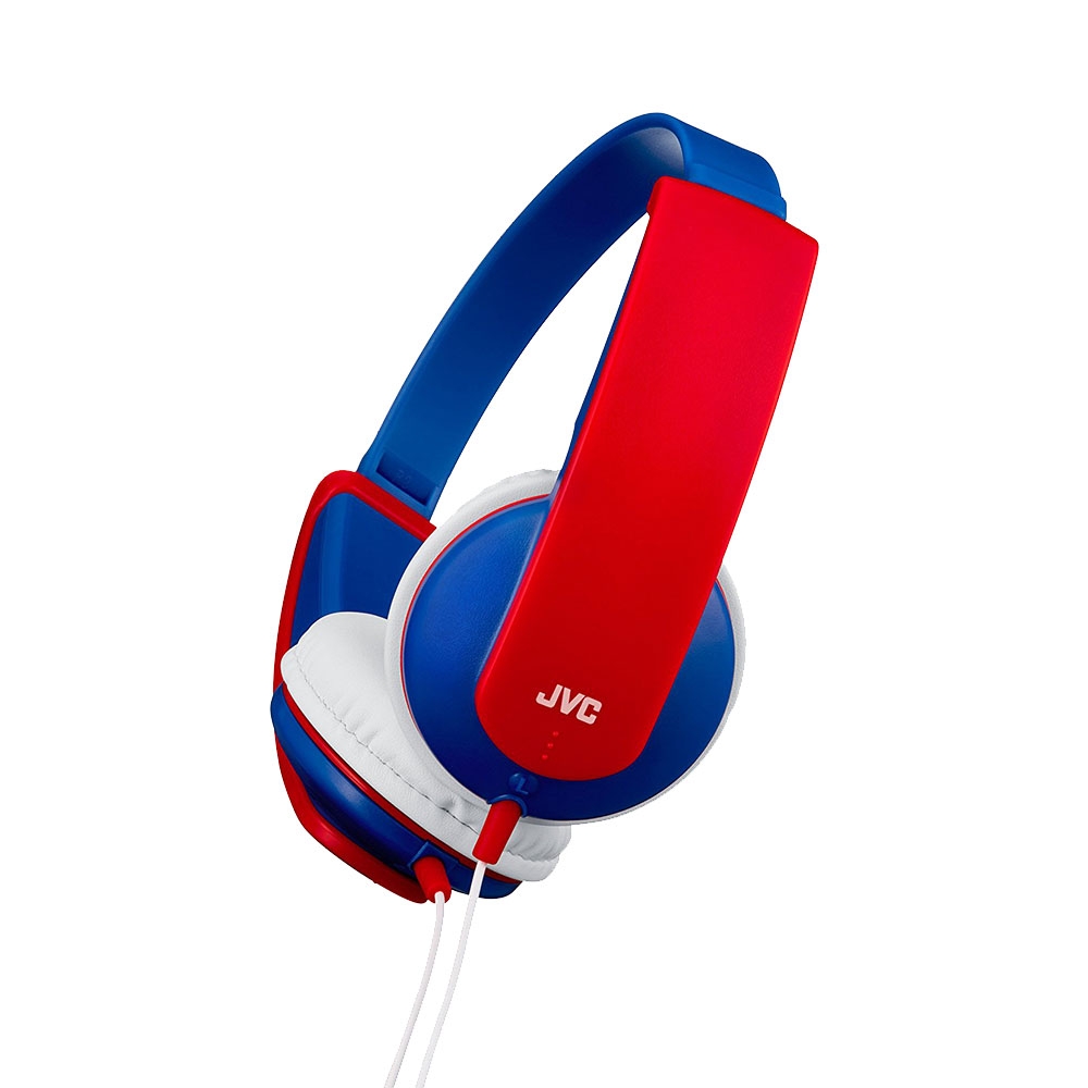 JVC Tinyphones Headphones for Children / Kids with Volume Limiter HA-KD5 - Blue and Red