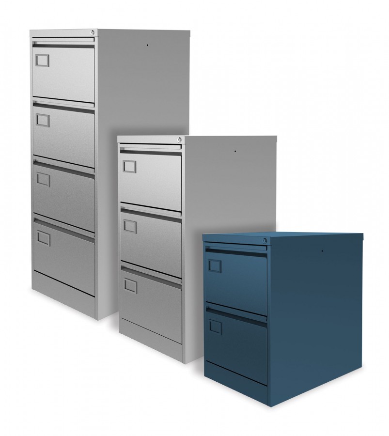 Executive Lockable Filing Cabinet- 2 Drawers- Ocean Cobalt