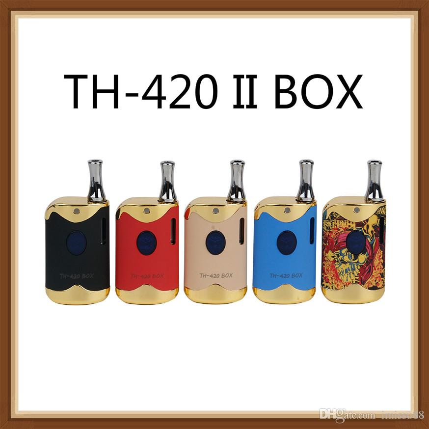 Authentic Kangvape TH-420 II BOX Kit With 650 mAh Battery TH-420 Instructions Vape Box Mod For Thick Oil Cartridge Atomizer 100% Original