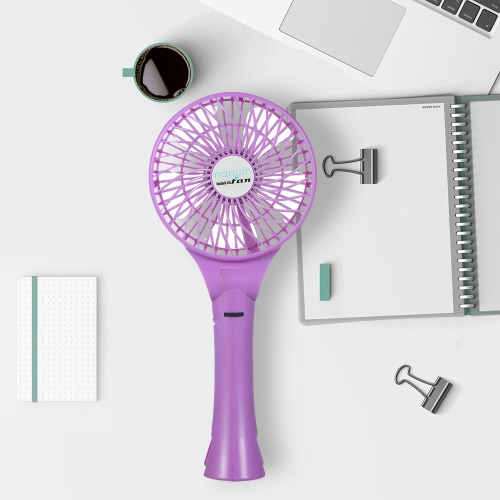 Portable USB Rechargeable Handheld Fan Desktop Clip Cooling Fan with Adjustable Wind Speed for Baby Stroller Home Office Blue