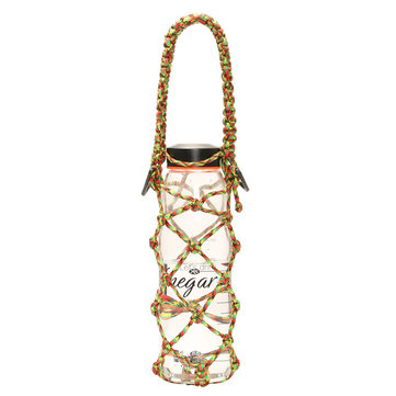 KCASA KC-BC010 Colorful Multifunctional Mesh Water Bottle Carrier Bag Travel Climbing Survival Rope