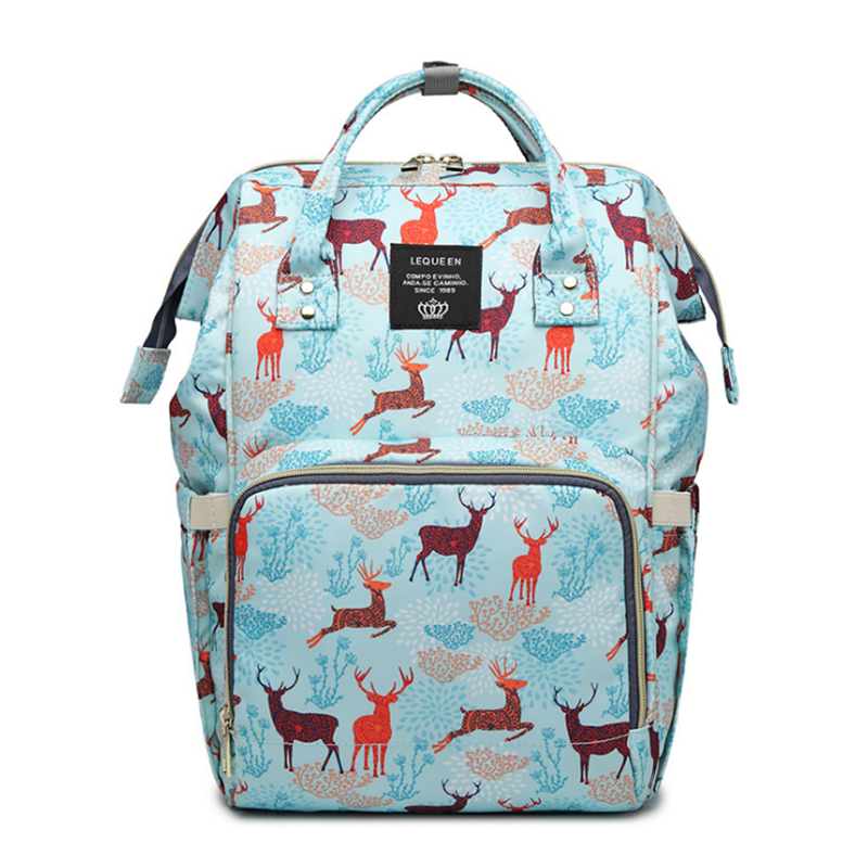 Reindeer Print Diaper Bag Backpack