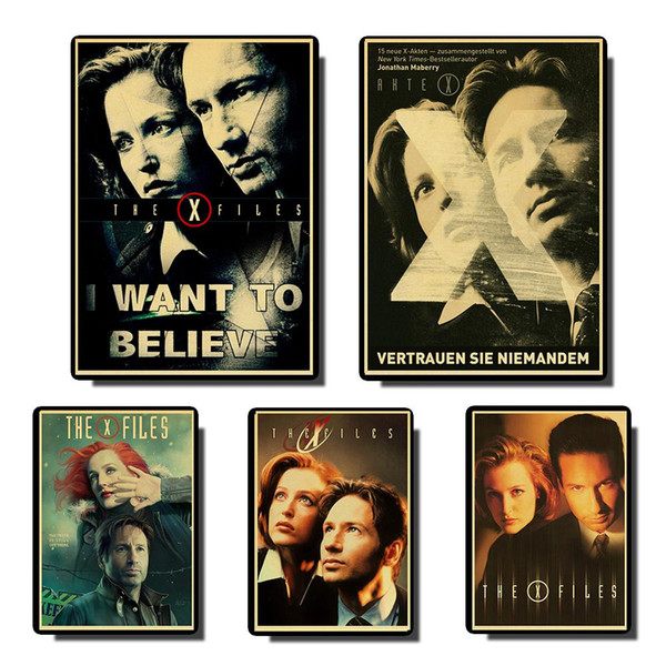 the x-files vintage posters prints wall painting decor poster wall painting home decoration