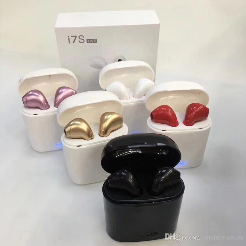 Bluetooth Headphones I7 I7S TWS Twins Air Earbuds Pods Mini Wireless Earphones Headset with Mic Stereo V5.0 for phone Android with Box