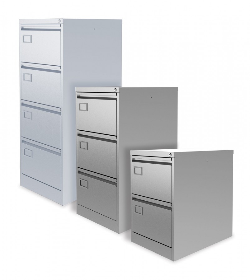 Executive Lockable Filing Cabinet- 4 Drawers- White