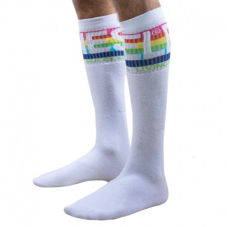 Diesel Rainbow Socks - White M