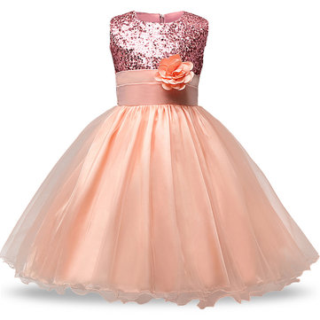 Sequins Tulle Girl Party Pageant Dress