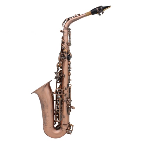 Professionnel Rouge Bronze Bend Eb mi bémol Saxophone Alto Sax
