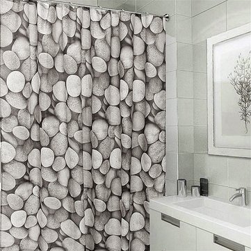 180x180cm Cobblestone Design Waterproof Bathroom Curtain Polyester Fabric Bath Curtain