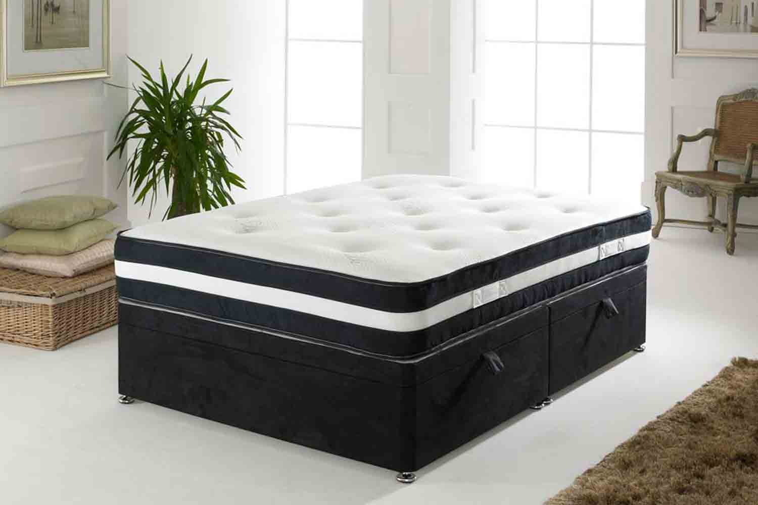Joseph Airflow Ozone Pocket Sprung Series 1500 Divan Bed-King Size-Non Drawer