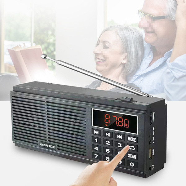 am fm radio stereo dual speaker mp3 music player support connect computer with 3.5mm o jack and led sn display