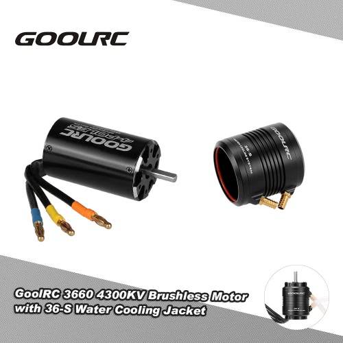Original GoolRC 3660 4300KV Brushless Motor and 36-S Water Cooling Jacket Combo Set for 800-1000mm RC Boat