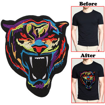 Embroidery Rainbow Tiger Applique