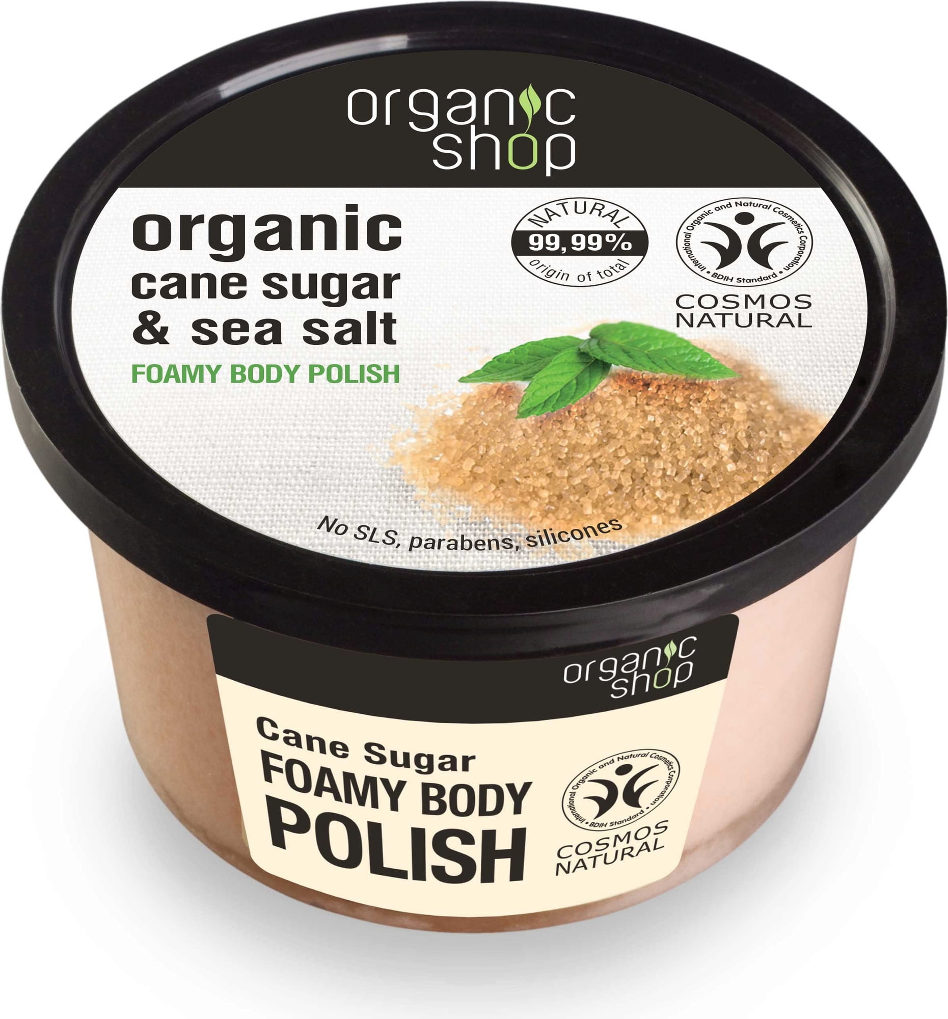 Organic Shop Cane Sugar Foamy Body Polish