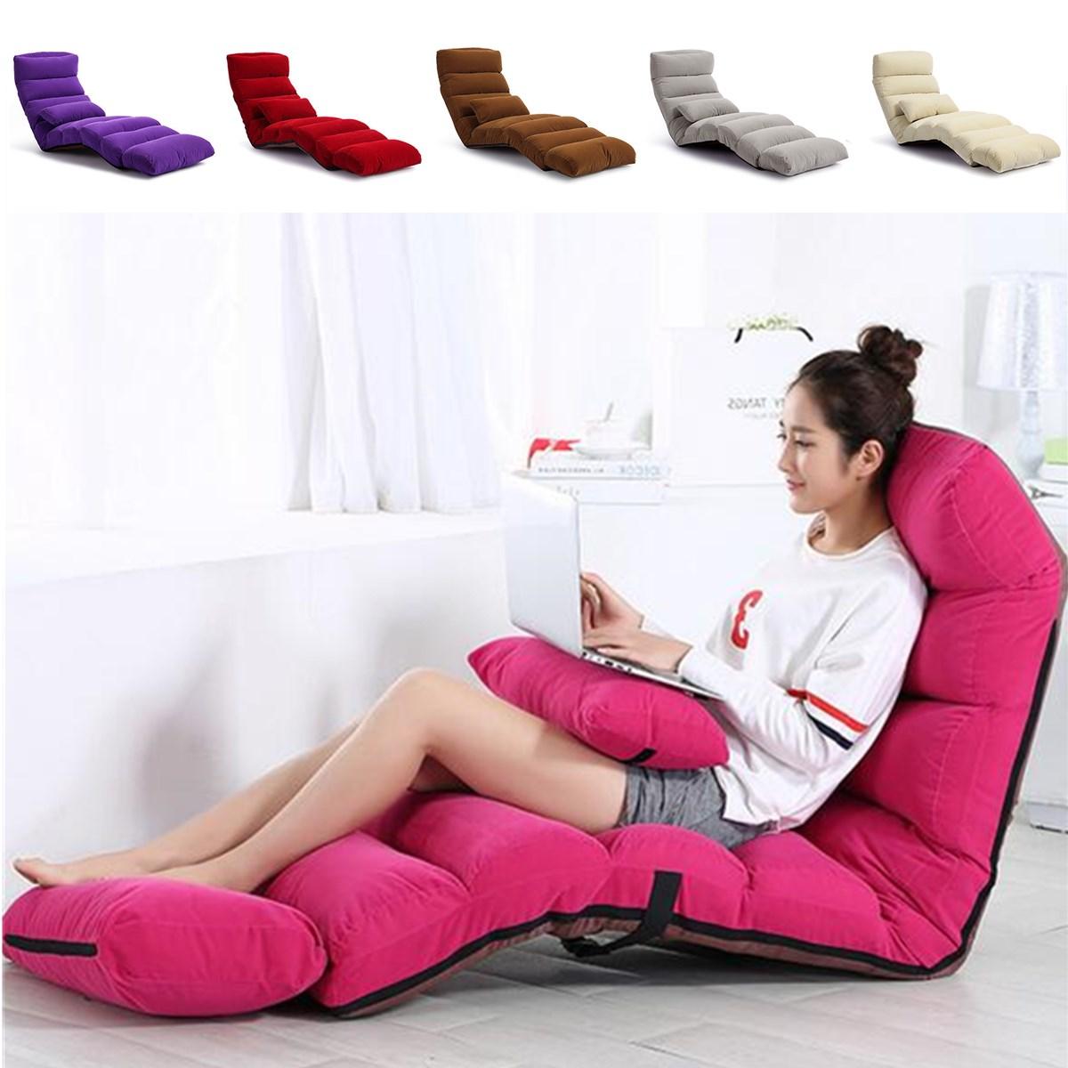 205CM 3 faltender fauler Sofa-Stuhl tragbare stilvolle Couch-Bett-Lounge mit Rückenlehnenkissen