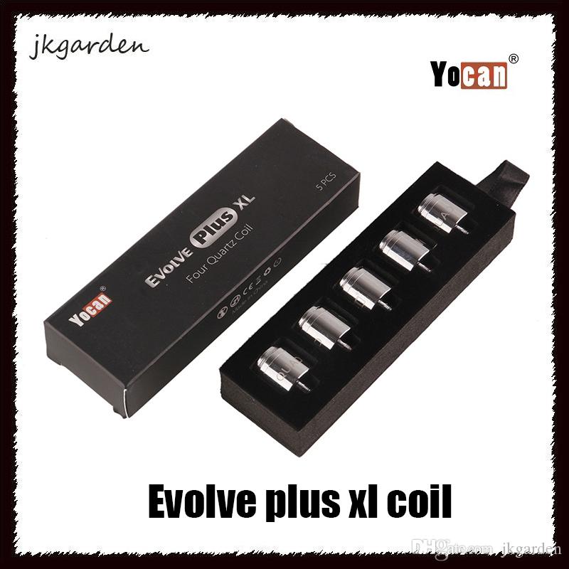 Yocan Evolve Plus XL Wax QUAD Coil Quad Quatz Rod Coils With Coil Cap For Evolve Plus XL Dab Pen Kit 0266167-2