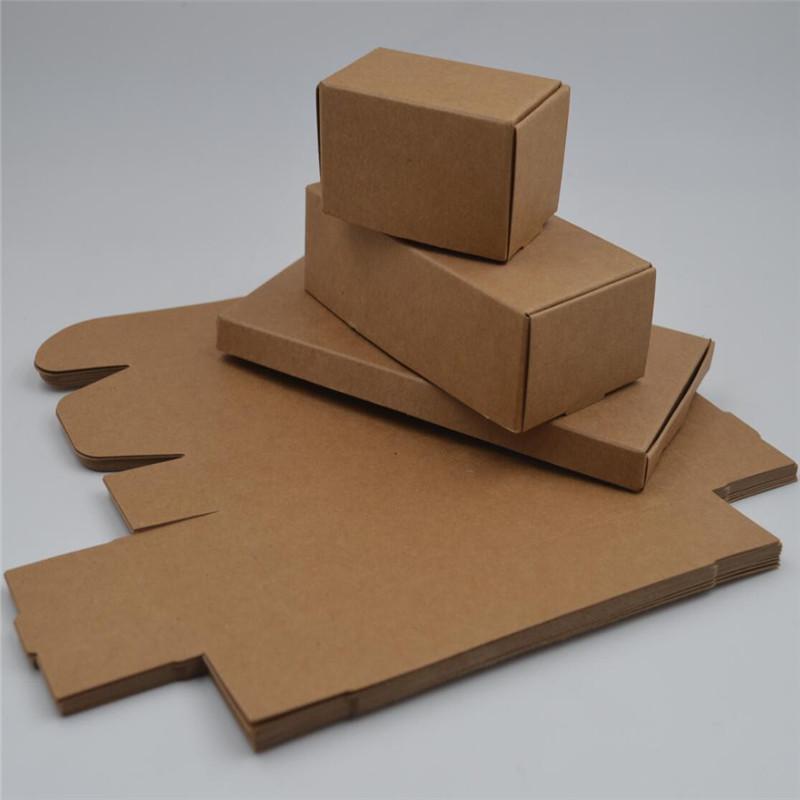 100pcs Cheap Kraft gift packaging cardboard paper gift box,small natural handmade soap craft paper box kraft carton packing box