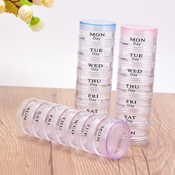 7 Layer Sample Container Face Cream Cosmetic Empty Travel Set Portable Plastic