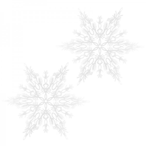 Winter-Deko, Rohling, Schneeflocke 1, Ø 36cm, weiß, 2 Stück