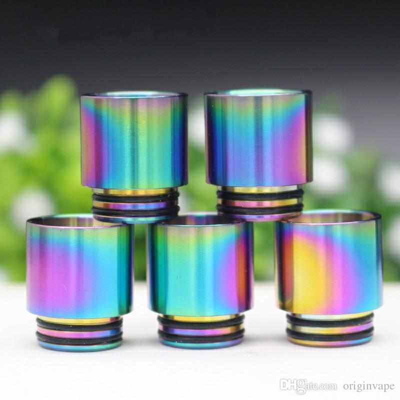 810 510 Rainbow Drip Tips Epoxy Mouthpeice Wire Bore Suck Tip for TFV12 Prince and TFV8 X Big Baby Crown Atomizer