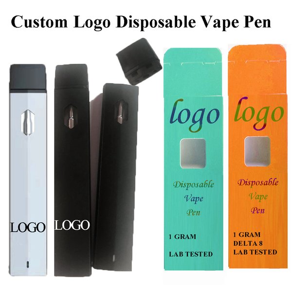 Disposable Vape Pen Thick Oil 1.0ml Pods Customized Electronic Cigarettes Kits Packaging Rechargeable 270mah Battery Vaporizer Empty Custom logo packaging