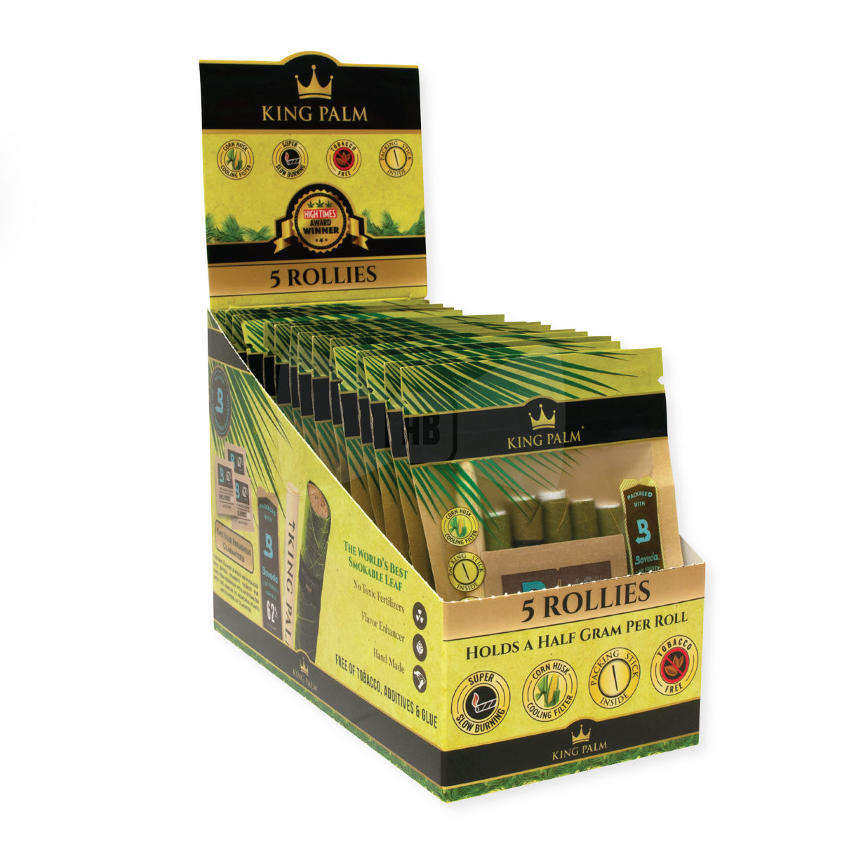 King Palm Rollie Size Rolls Full Box (15 Packs)