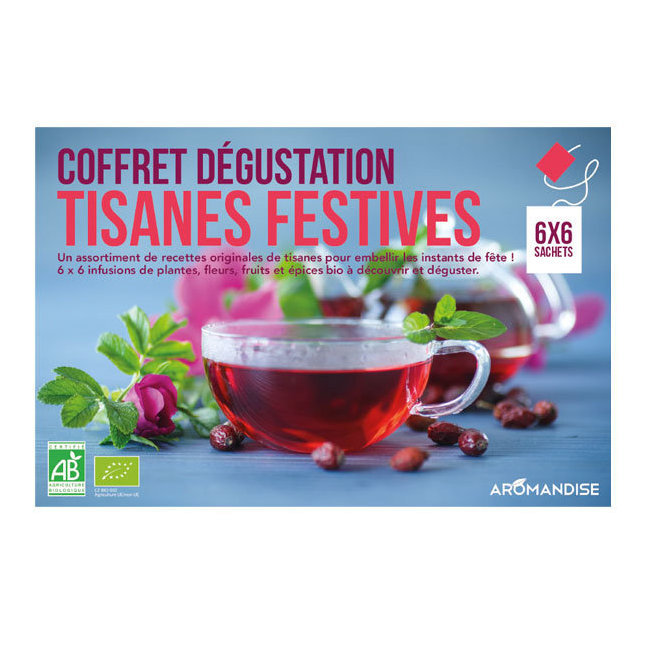 Coffret dégustation Tisanes festives bio 36 sachets