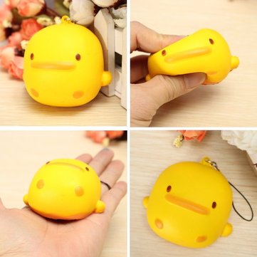 Kawaii Squishy Yellow Duck Soft Cute Phone Bag Strap Toy Gift