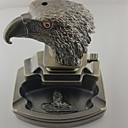 estilo águila creativo 2-en-1 de metal a prueba de viento butano encendedor con cenicero