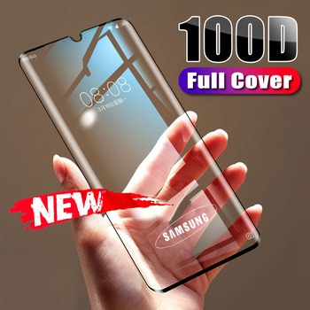 100D Full Protective Glass on For Samsung Galaxy A50 A30 A80 A90 Screen Protector For M10 M20 M30 M40 A40 A10 A20 A60 A70 Glass