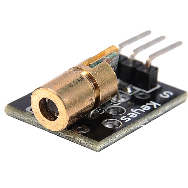 KY-008 Laser-Sensor-Modul Compat f¨¹r Arduino (Kompatibel mit offiziellen Arduino Boards) - Schwarz + Glod EDC-276157
