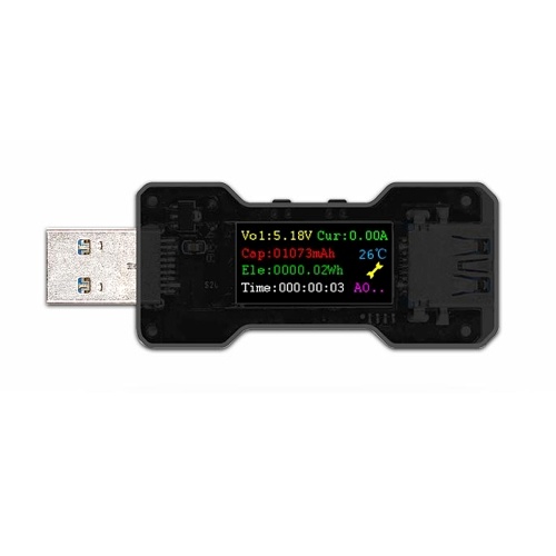 FNB18 USB Color Screen Tester DC Voltímetro digital Amperímetro Medidor de voltaje de corriente Amp Volt Amperímetro Detector Banco de energía Indicador de cargador