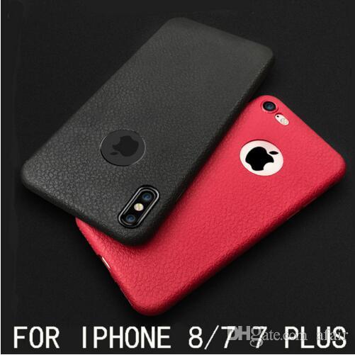 For iphone 8 Leather lines Phone Case Anit-fingerprint Anti-shock Soft TPU Cases Back Cover for Samsung S8 iphone X 8 7 6 plus