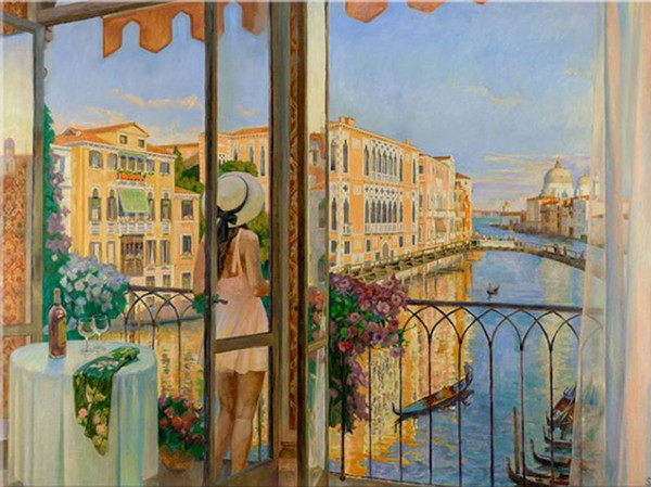 diego santos - ti amo venezia home decor handpainted &hd print oil painting on canvas wall art canvas pictures 191230