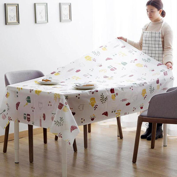 Table Cloth Decoration Home Pastoral Waterproof And Oil-proof PEVA Tablecloth New Year Christmas Tablecloth Kitchen Protection