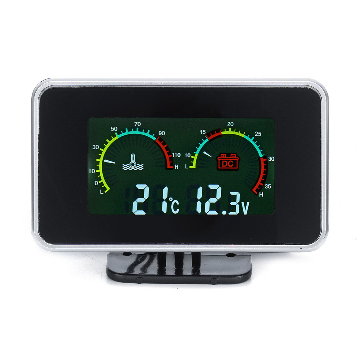 12 V-24 V 2 In1 LCD Auto Digitalanzeige Spannung Druck / Wassertemperatur Meter Mit Summer Alarm