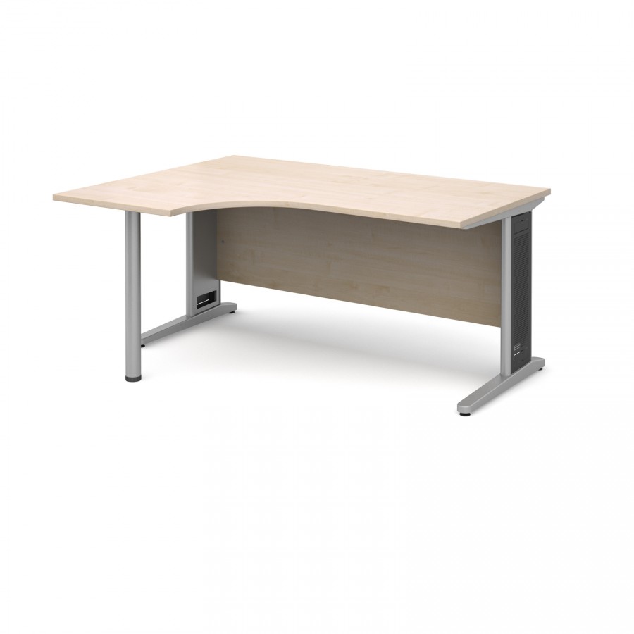 Largo Ergonomic Office Desk 1600mm- Maple