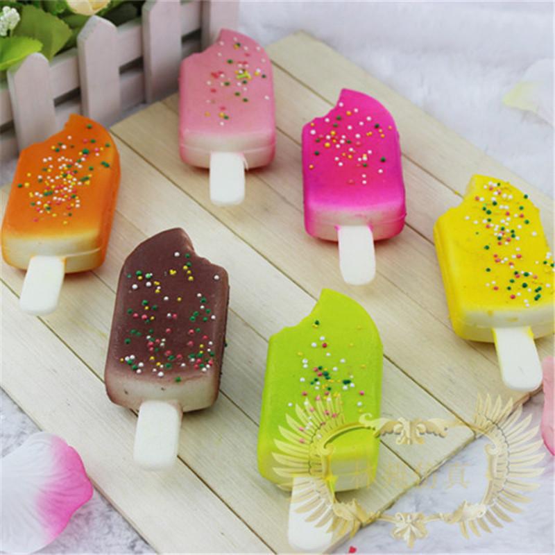 30pcs-11CM*4CM*2CM squishy ice cream CAKE PHONE STRAPS XMAX simulation phone charms Squishies party gift mix color